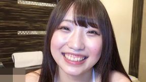 japanese black-haired beauty. amateur blowjob and shaved pussy creampie sex. uncensored, asian, hentai, cute swimsuit cosplay, anal licking,