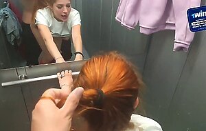 Babbylittle, sex in the elevator with a neighbor. deep blowjob.