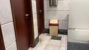 masturbating at mall bathroom after getting horny while shopping