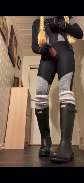 So horny in my hunter boots