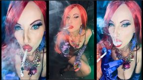 Jassica Rabbit smokes Eve 120 close up & marlboro red speed