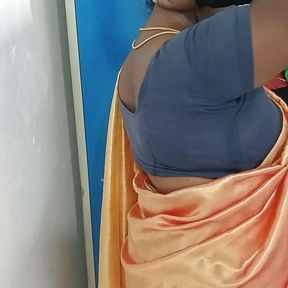 Chithi dress change in front of her step son he took advantage of quick fucking and cock sucking