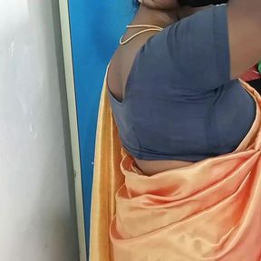 Chithi dress change in front of her step son he took advantage of quick fucking and cock sucking