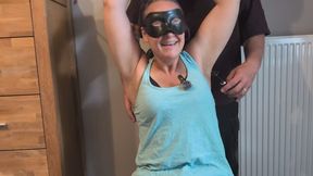 Want to bet I won't laugh while you tickle me under the arms?