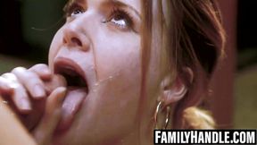 Ryan Driller dives into two tight pussies then faces cumshot