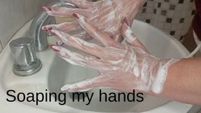 Soaping my hands