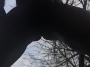 Public Bate, sexy bro outside cumshot