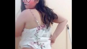 Ginger Paris BBW Slut Showing Butt &amp_ Tits