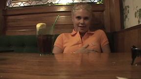 Little Summer Fingering In Restaurant