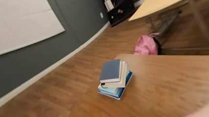 Naughty college girl Britt Blair offers a blowjob for better grades