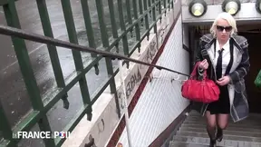 Steamy hunt for young cock by an old blonde slut