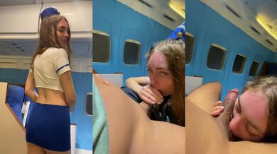 Oops it slipped in the stewardess on the airplane