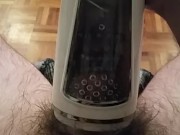 Intense orgasm with fleshlight type masturbator