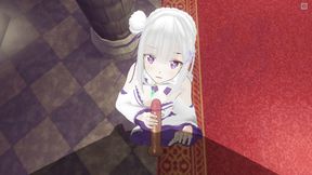 3D Hentai POV Emilia blowjob