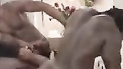 Rhyheim Shabazz takes on a group of black guys in a wild bareback gangbang