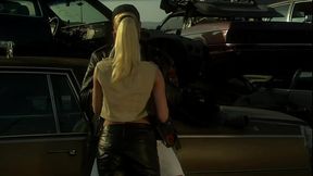 Motorcycle Babe Sharon Wild Gets Jizz In Her Mouth Near A Car