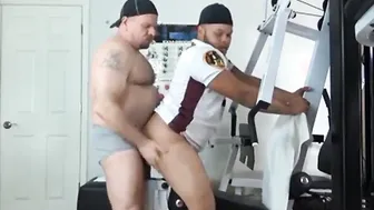 Beefy Bear Daddy Coaches a Mature Man in Hardcore Anal