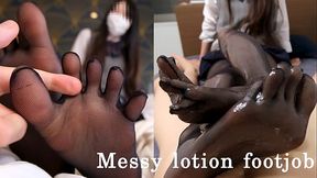 Tightly Lotioned Five-Toed Tights Make Your Dick Soaked With Foot