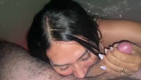My wife&#039;s first time in a jacuzzi