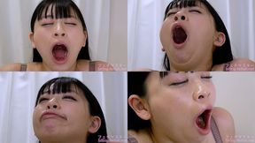 Anna Hanayagi - CLOSE-UP of Japanese cute girl YAWNING - MOV