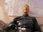 Latex gimp cums