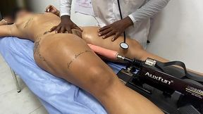 Latina MILF gets fucked by doctor and his sex machine