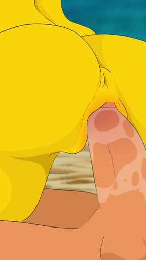 Marge Sucked off a Bodybuilder on a Nudist Beach! New Animation Dsanimatin Hentai!