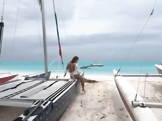 Charming Olesya Malibu on the ocean