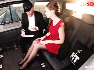 British Playgirl Tina Kay Gives Footjob To Her Driver On The Backseat Of His Cab - VIP SEX VAULT