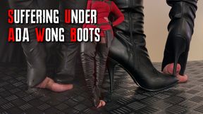 Suffering Under Ada Wong Boots - Cock Balls Crush Trample, Shoejob, Bootjob, CBT, Ballbusting, Trampling