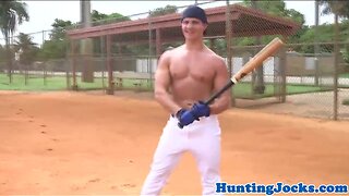 Pulled sport jock analfucked after ballgame