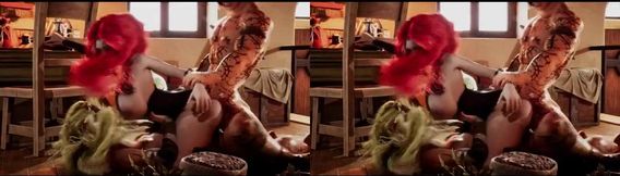Squirt Power VR Exclusive Futanari Train Destroys Petite Redhead Double Penetration Creampie