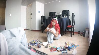 Naughty girlfriend gets cum hungry after lusting over mini cars and smoking together