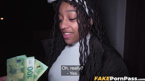 Booty Brazilian Vicky Menage satisfies my giant cock for some cash