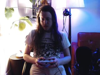 lewd gamer gets disappointed and jerks off about it