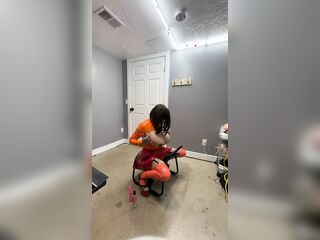 Hot Velma riding her favorite chair huge tits big ass