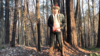nineteen Yr elderly Jesse Gold Milks off in the Forest in Cowboy Shoes, Jeans, and Flannel