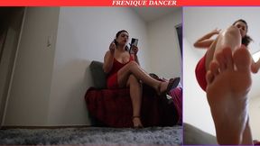 Frenique Dancer - Unaware Giantess SOLES Pov - Frenique arrives from her dance classes - HIGH HEELS - SOLES - FEMDOM - FOOT DOMINATION - SHRINKING FETISH - GIANTESS - FOOT POV - FLAT - FOOT FETISH - DANGLING -