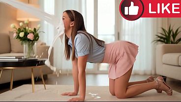 CAIU NA NET: NOVINHA CRENTE grava banho de porra enquanto MARIDO vai trabalhar (AI-generated)