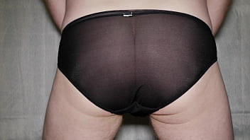 Ass and Cock in Black Panties