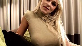 Horny&#x1F975; Blonde Devours Huge Tits &mdash;  Dildo Sesh & Anal&#x1F44C; Thriller BBC