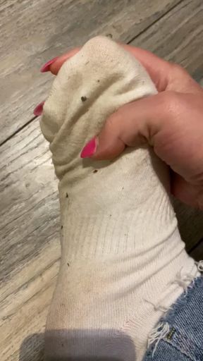 My white ankle socks got dirty!