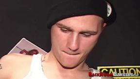Nick Jarett gets two thick cocks to pleasure and release cum for him