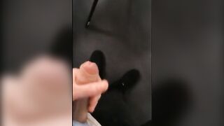 Cute Boy wank in school bathroom and cum in classroom