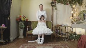 Mature Man and a Gothic Beauty in a Dark, Tempting Encounter