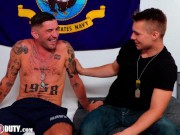 ActiveDuty - Timid Merriil Patterson Drilled By Tatted Muscle