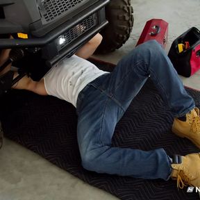 Stuck Mechanic Blown Under Car - NextDoorStudios