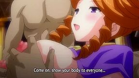 The princesses have their big breasts fondled and creampied by the queen at a thanksgiving event.