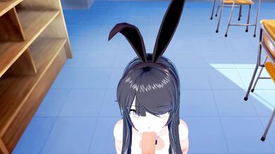 Brunette bunny POV fucks raw in hentai school Exclusive HD