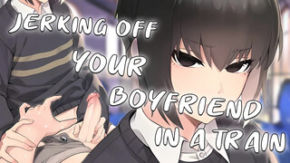 MASTURBATING OFF your BF in a TEACH after a Soiree - Masculine Shrieking